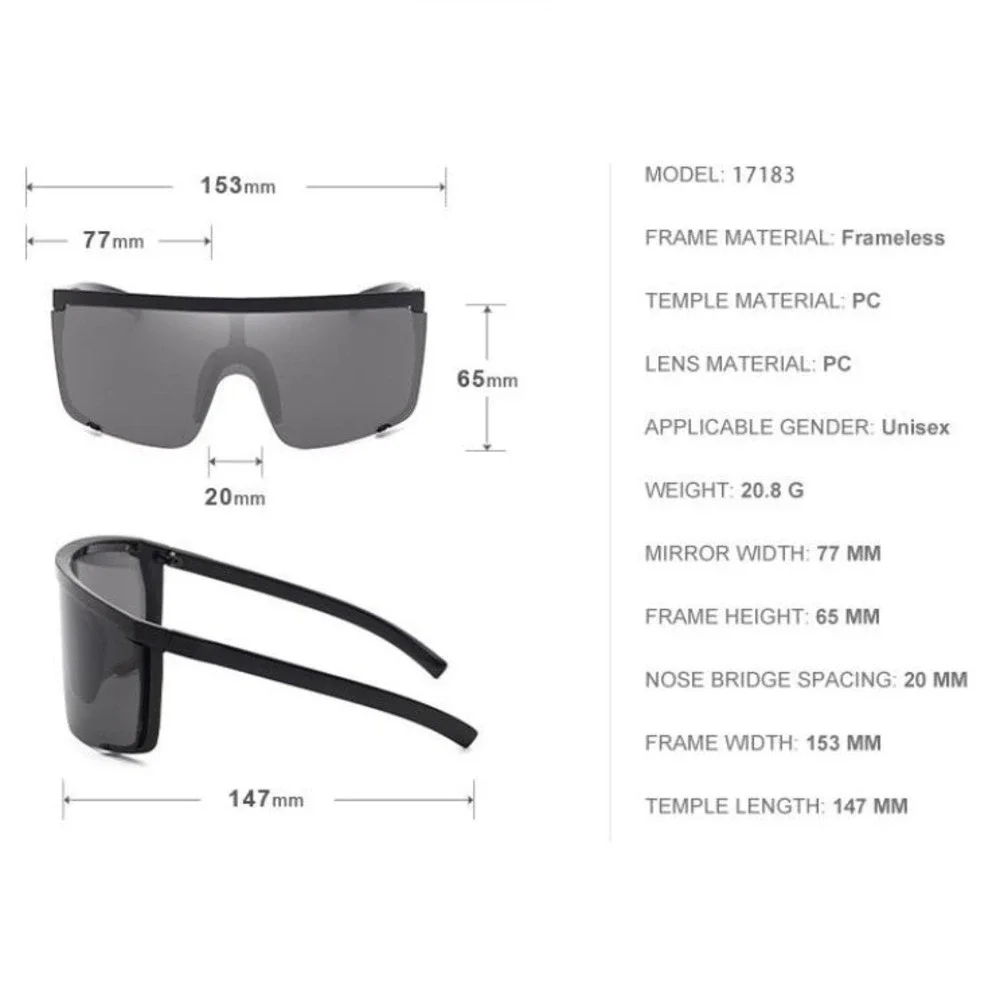 Men Shield Sunglasses Ideal For High-Speed Cycling Outdoor Sports Red Lens Gafas